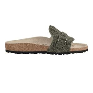 Papillio‎ Birkenstock Green fuzzy Sandals NEW